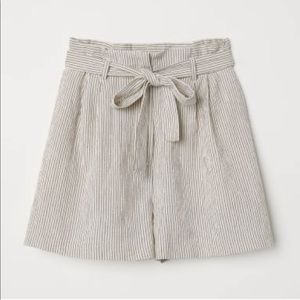 Light Beige Paper Bag Shorts
